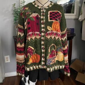 Vintage fall hand knit sweater